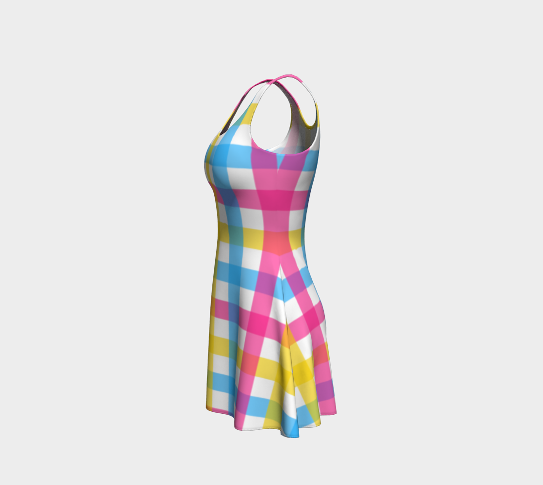 Pansexual Oversized Gingham Flare Dress
