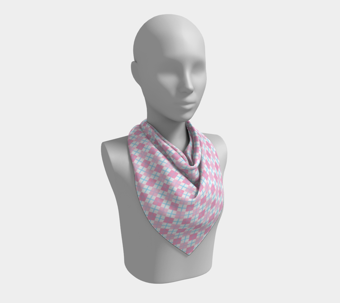 Transfeminine Argyle  Square Scarf