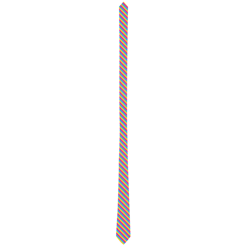 Corbatas con estampado de orgullo a rayas de caramelo pansexual
