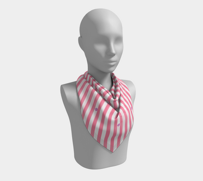 Sapphic Floral Striped  Square Scarf