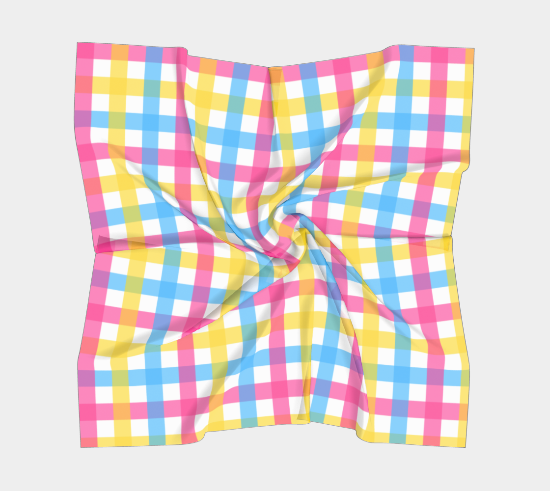 Foulard carré à carreaux vichy pansexuel