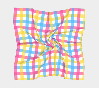 Foulard carré à carreaux vichy pansexuel