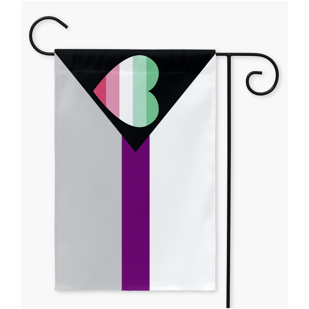 Bandera demisexual abromántica para patio y jardín | Una o dos caras | 2 tamaños