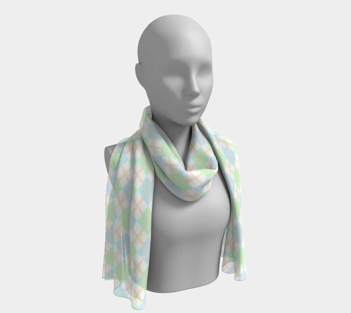 Unlabeled Orientation Argyle Long Scarf