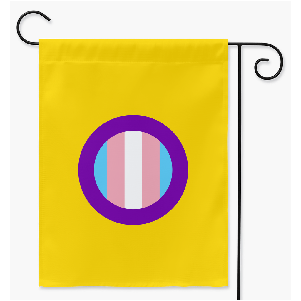 Trans-Intersex Pride Flags  | Single Or Double-Sided | 2 Sizes | Gender Identity and Expression