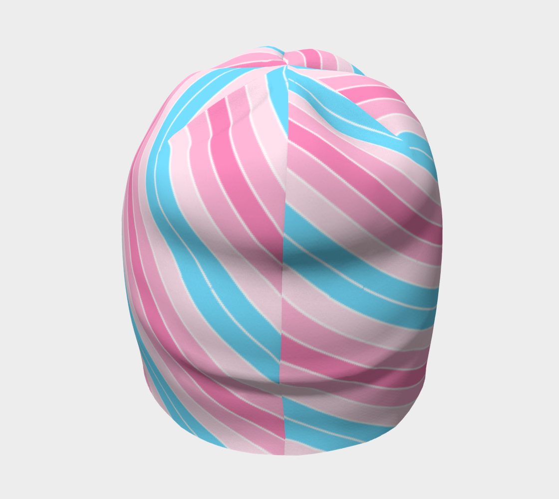 Transfeminine Candy Striped Beanie