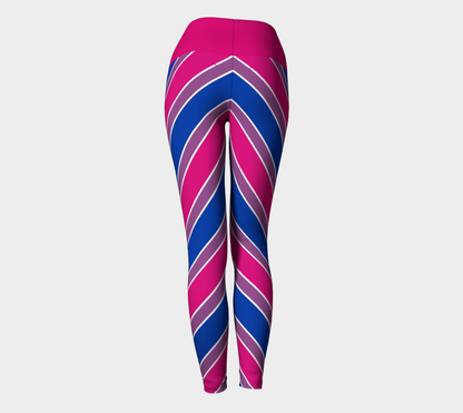 Leggings de yoga rayés Candycane bisexuels