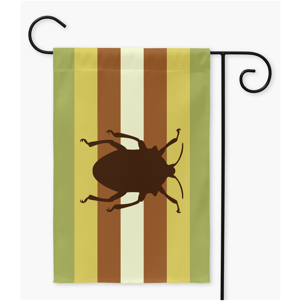 Buggender - Beetle Pride Yard and Garden Flags | Single Or Double-Sided | 2 Sizes | Gender Identity and Expression