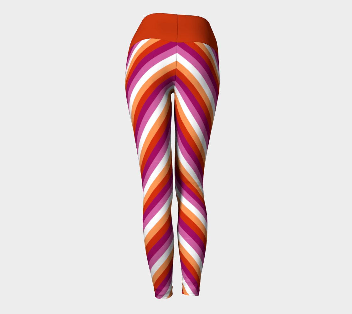 Lesbian - V1 Striped Yoga Leggings