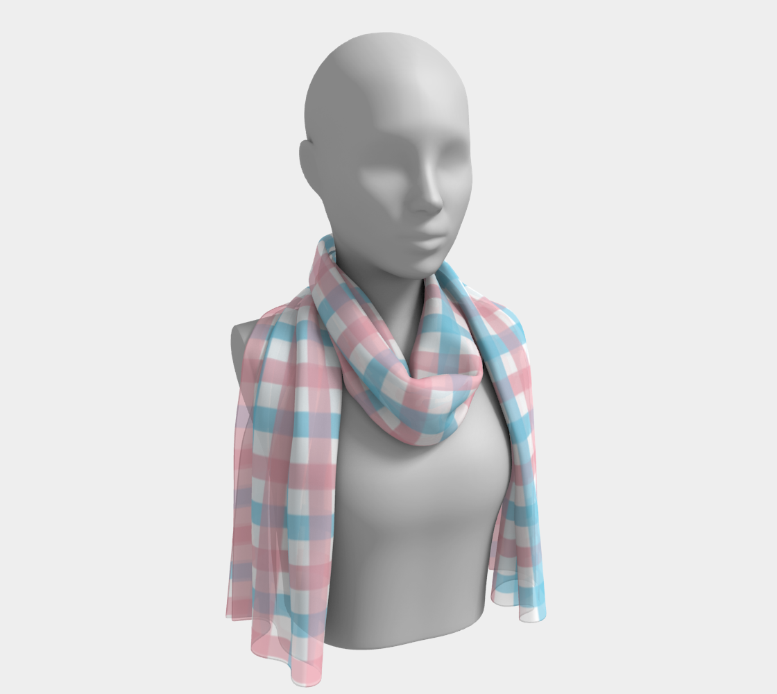 Transgender Gingham  Long Scarf