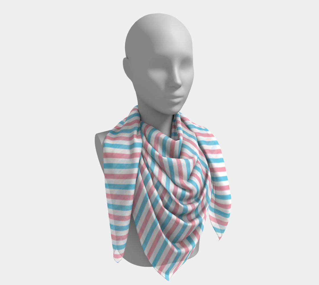 Transgender Barber Striped  Square Scarf