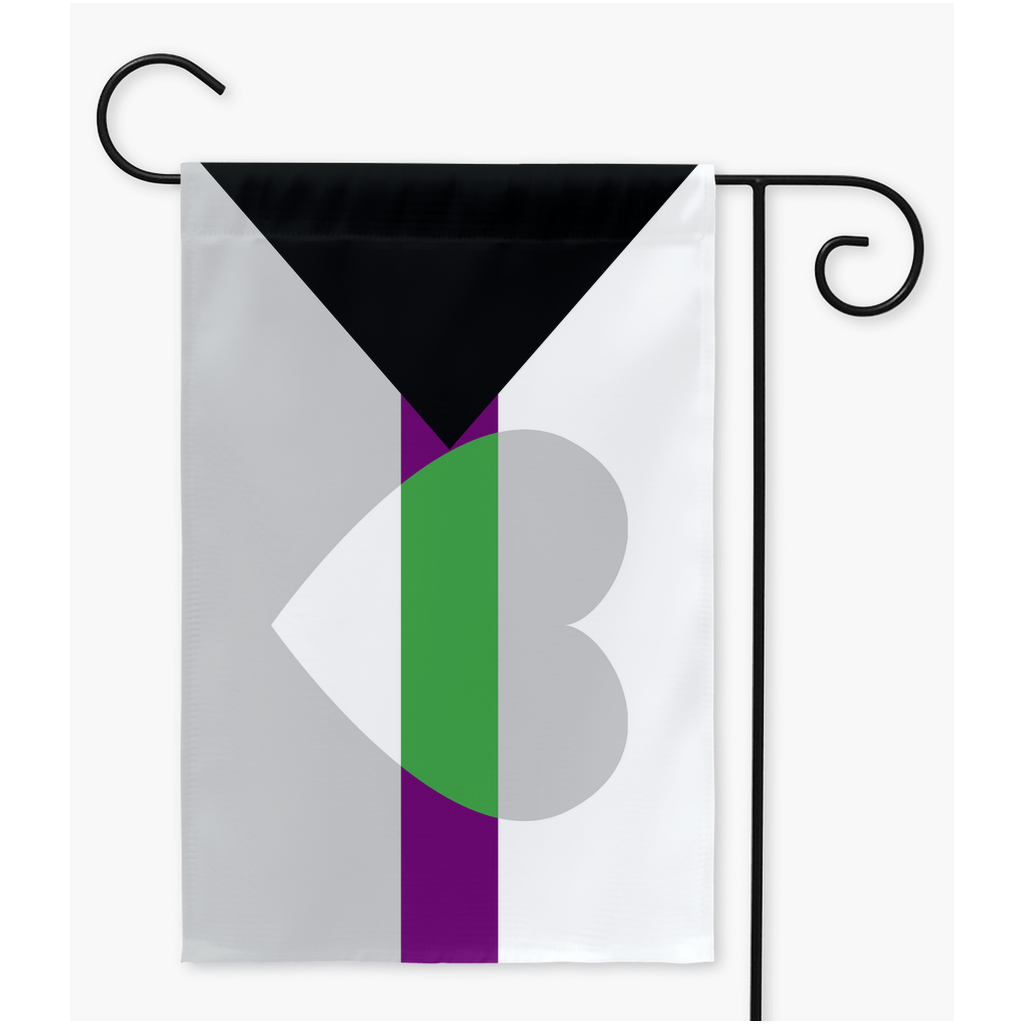 Demian (Demisexual Demiromantic) – V2 Yard et drapeau de jardin | Simple ou double face | 2 tailles