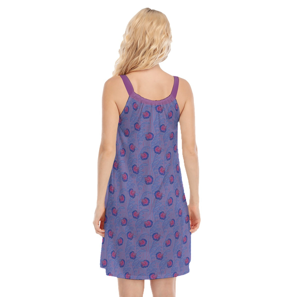 Betta and Seaweed Pattern Sleeveless Cami Dress | Choose Your Colourway