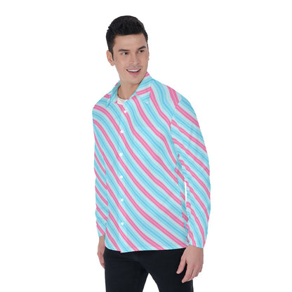 Pride Striped 4-Way Stretch Long Sleeve Shirt with Collar | Relaxed Fit | Choose Your Colourway