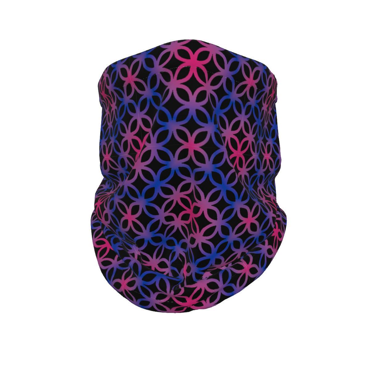 Circle Trellis All-Over Print Knitted Fleece Neck Cover