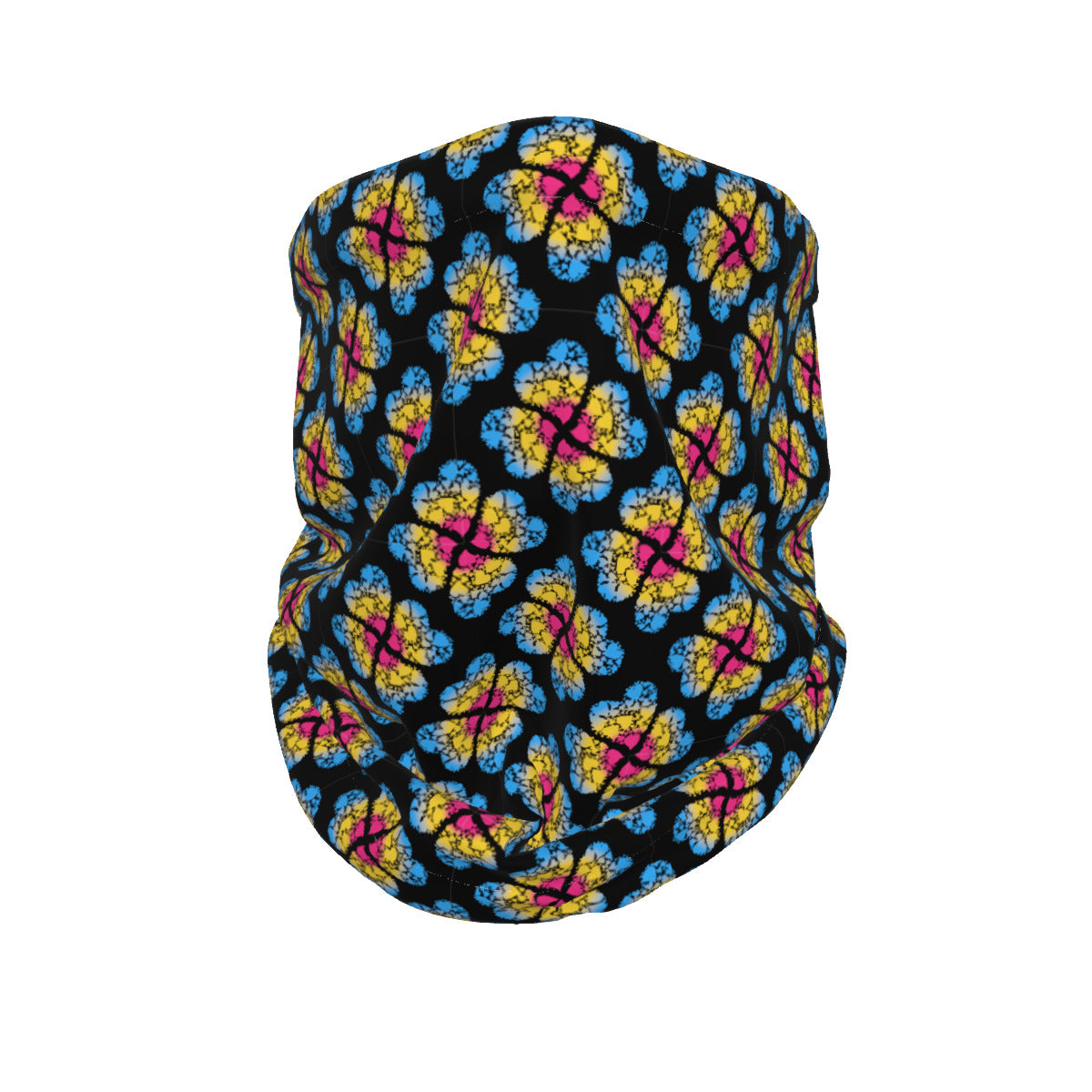 Funda para el cuello de tejido polar con estampado integral de flores de corazones