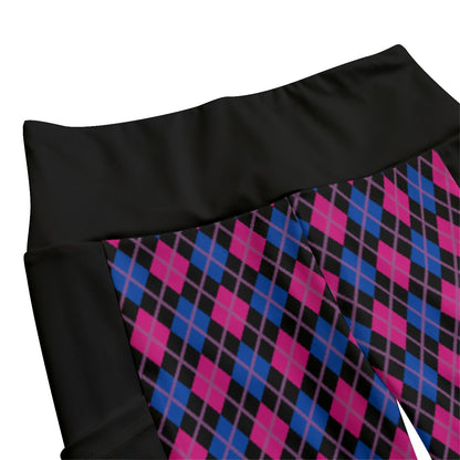 Pride Plaid or Argyle High Waist Leggings With Side Pockets | Choose Your Colourway