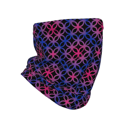 Circle Trellis All-Over Print Knitted Fleece Neck Cover