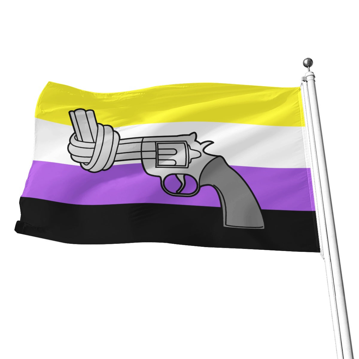 Antiviolence - Nonbinary All-Over Print Flag | 5 Sizes