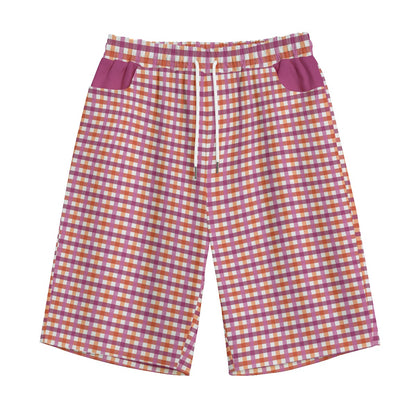 Pride Plaid or Argyle Straight Casual Shorts | 245GSM Cotton | Choose Your Pattern and Colourway