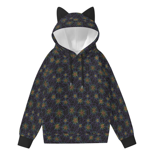 Organic Spiderweb Hoodie With Ears | Choose Your Pride Colourway