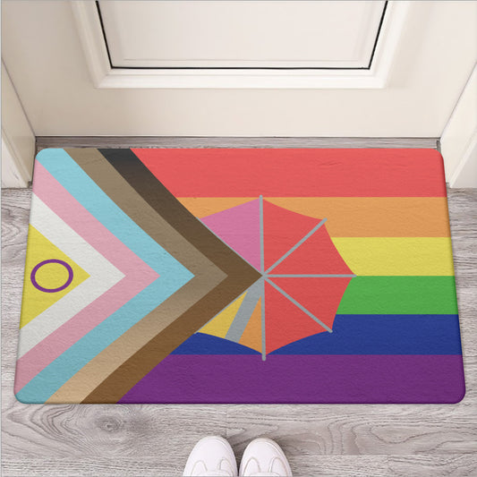 More Inclusive Rainbow Pride Door Mat | Rubber Door Mat