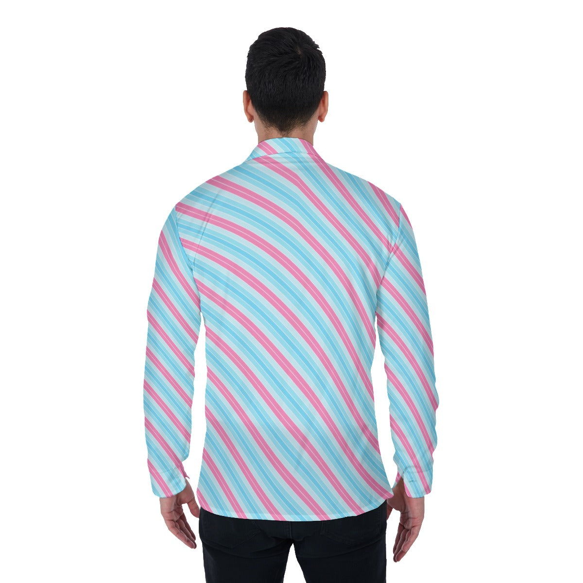 Pride Striped 4-Way Stretch Long Sleeve Shirt with Collar | Relaxed Fit | Choose Your Colourway