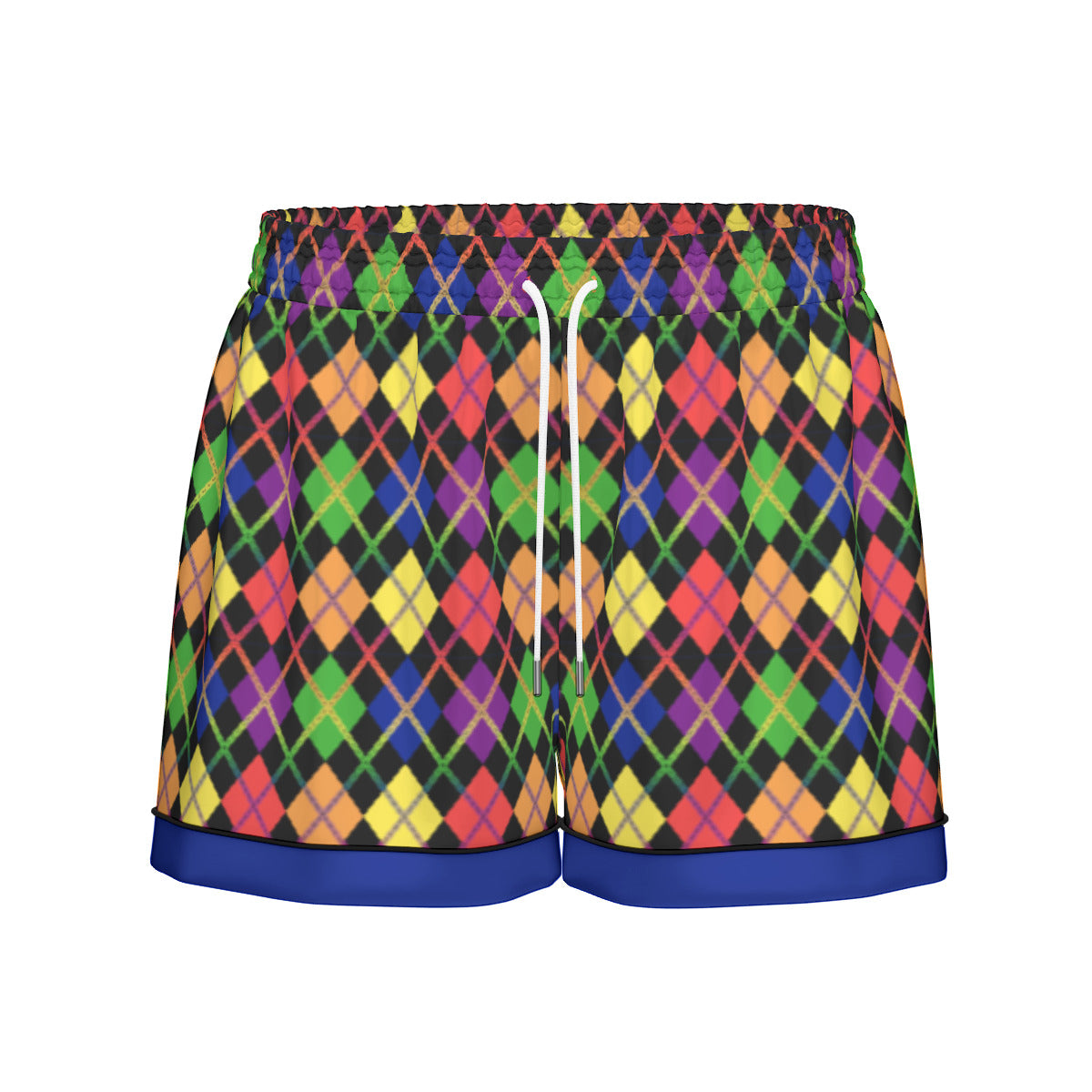 Pride Plaid or Argyle Faux Silk Pajama Set with Shorts | Choose Your Colourway