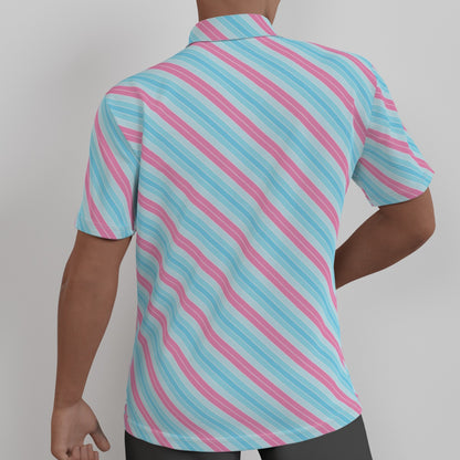 Pride Striped 4-Way Stretch Shirt with Collar | Relaxed Fit | Choose Your Colourway