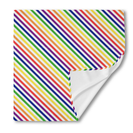 Striped Faux Silk Bandana | Choose Your Colourway