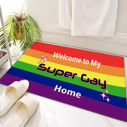 My Super Gay Home - Door Mat | Rubber Door Mat