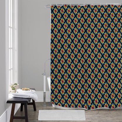 Heart Flower Patterned Shower Curtains 150（gsm）| Choose Your Colourway