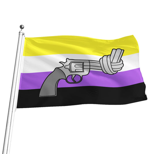 Antiviolence - Nonbinary All-Over Print Flag | 5 Sizes