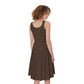 Circle Trellis Pattern Sleeveless A-Line Dress | Choose Your Colourway