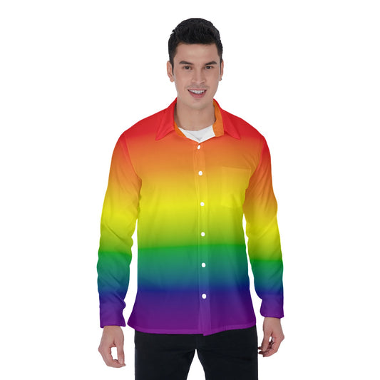 Pride Gradient 4-Way Stretch Long Sleeve Shirt with Collar | Relaxed Fit | Choose Your Colourway