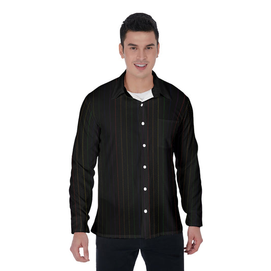Pride Pinstriped 4-Way Stretch Long Sleeve Shirt with Collar | Relaxed Fit | Choose Your Colourway