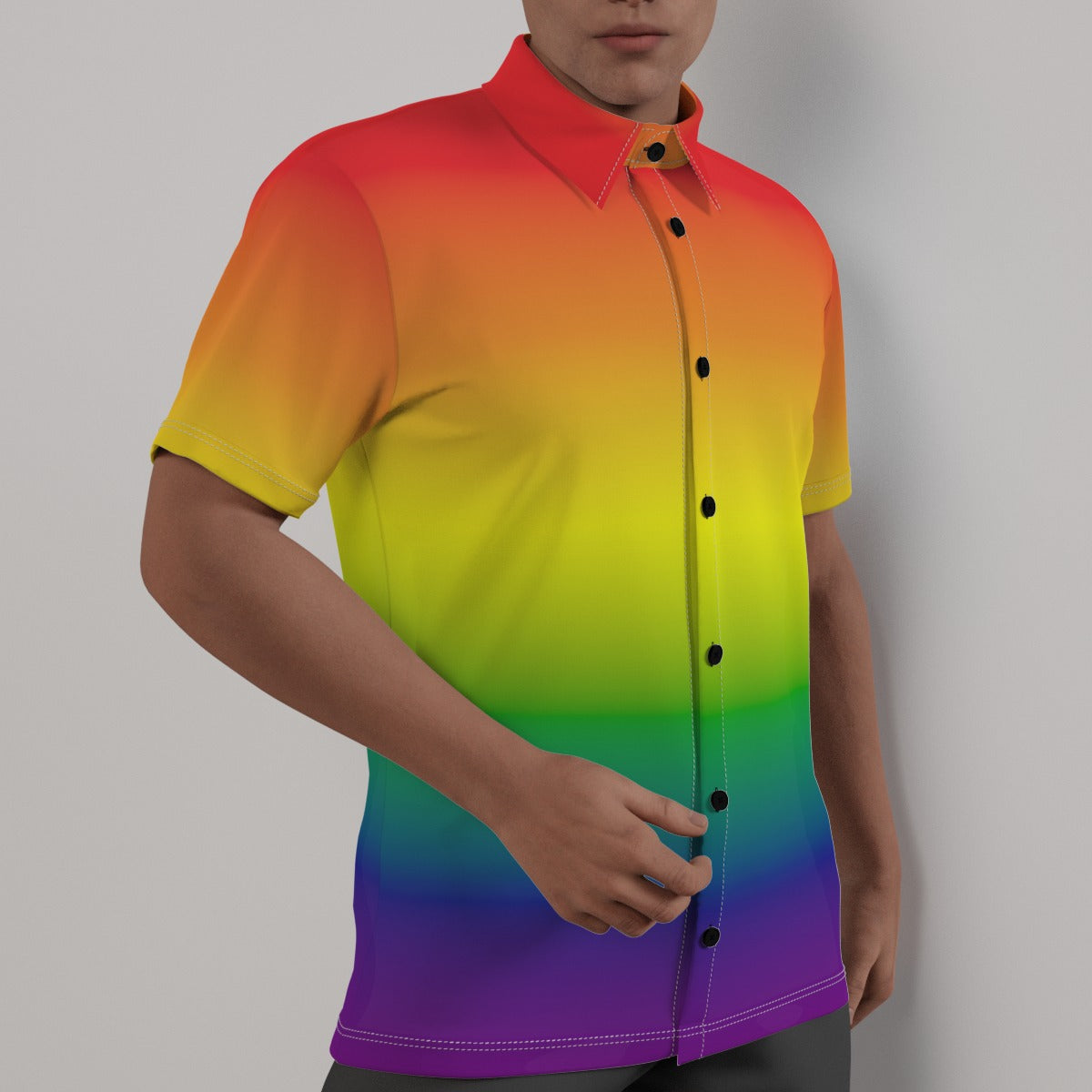 Pride Gradients 4-Way Stretch Short Sleeve Shirt with Collar | Relaxed Fit | Choose Your Colourway