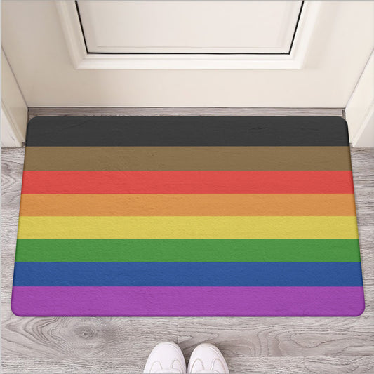 Philadelphia Rainbow Pride Door Mat | Rubber Door Mat