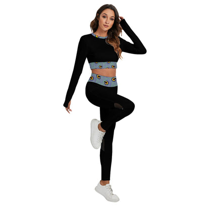 Sport Set with Betta and Seaweed Accent - Backless Top And Leggings | Choose Your Colourway