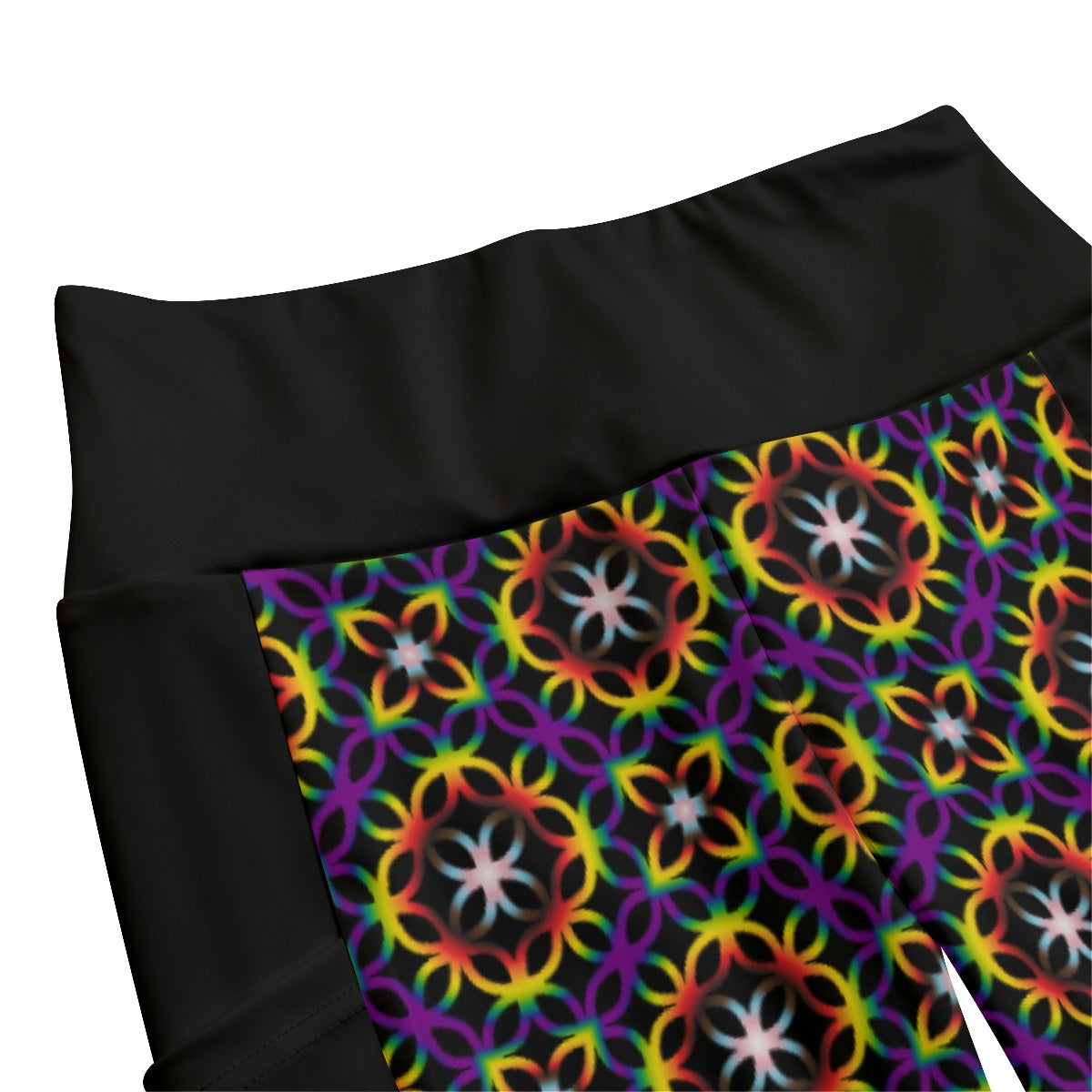 Circle Trellis Patterned High Waist Leggings With Side Pockets | Choose Your Colourway