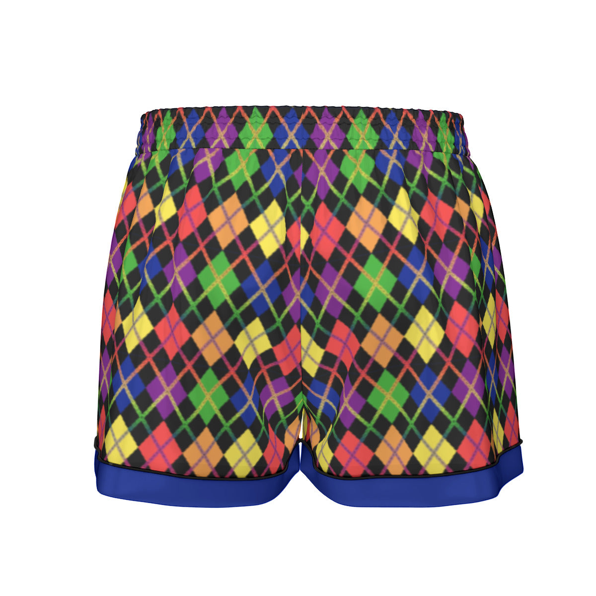 Pride Plaid or Argyle Faux Silk Pajama Set with Shorts | Choose Your Colourway