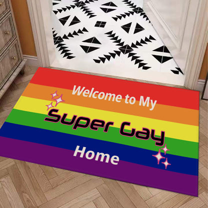 My Super Gay Home - Door Mat | Rubber Door Mat