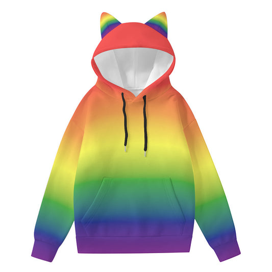 Pride Gradient Hoodie With Ears | Choose Your Colourway