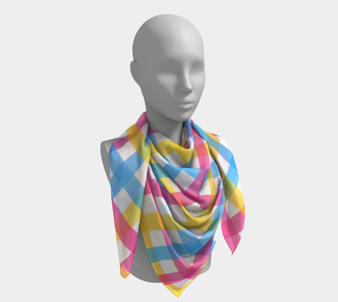 Foulard carré à carreaux vichy pansexuel