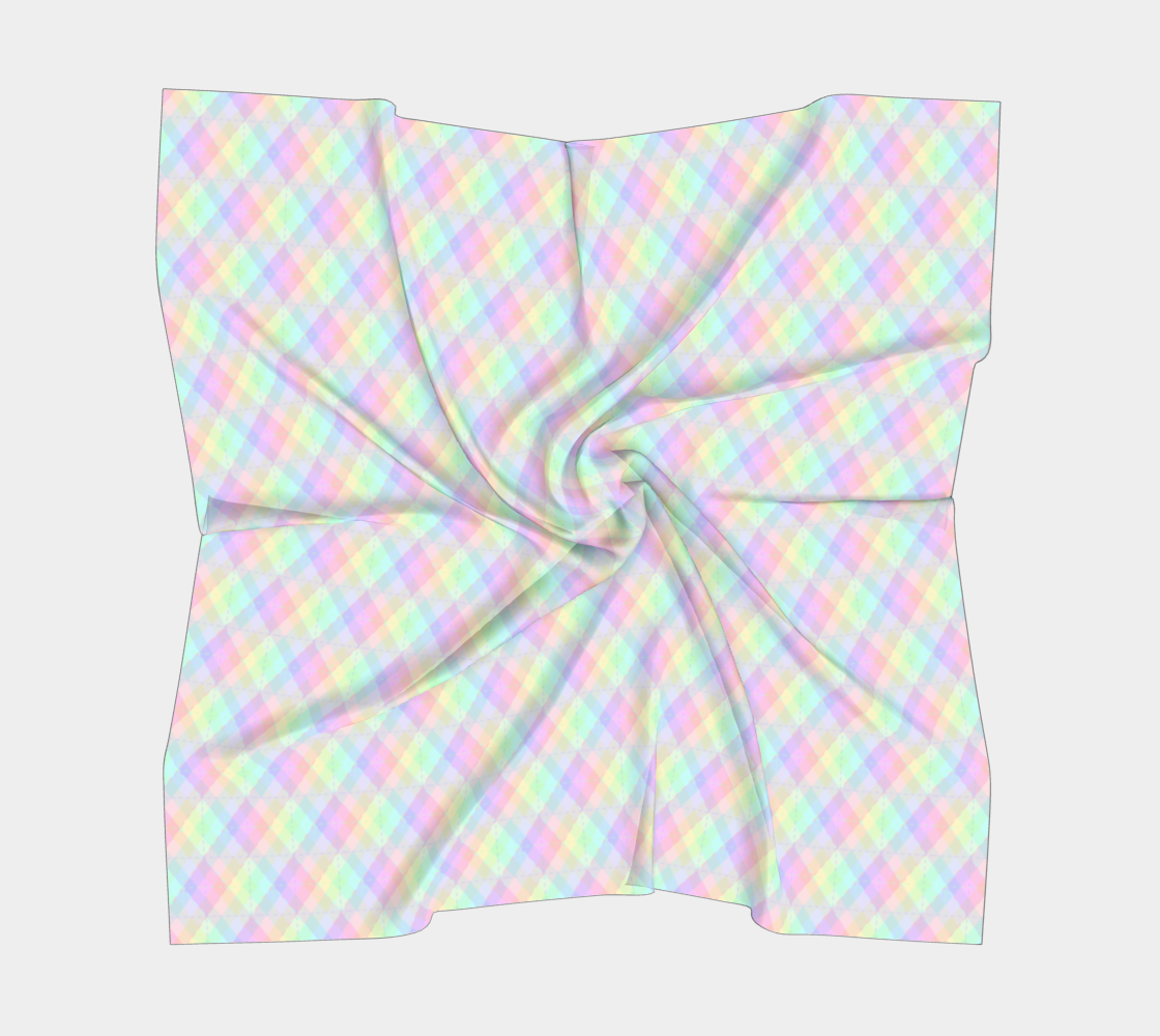 Pastel Rainbow Argyle  Square Scarf