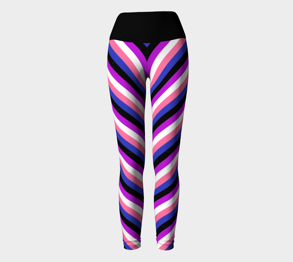 Genderfluid Striped Yoga Leggings