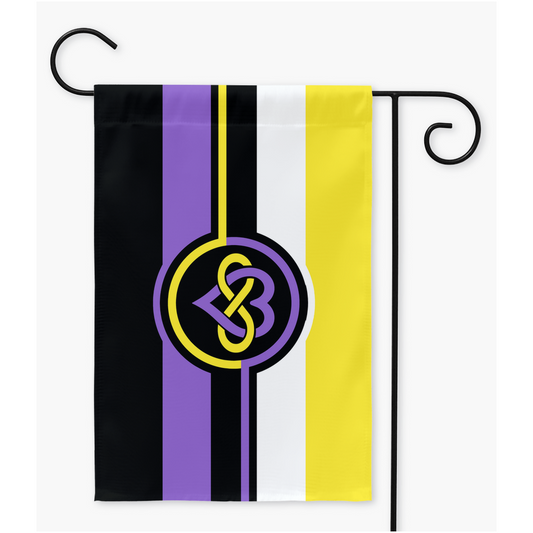 Polyamory - V4 - Nonbinary Yard and Garden Flags | Single Or Double-Sided | 2 Sizes