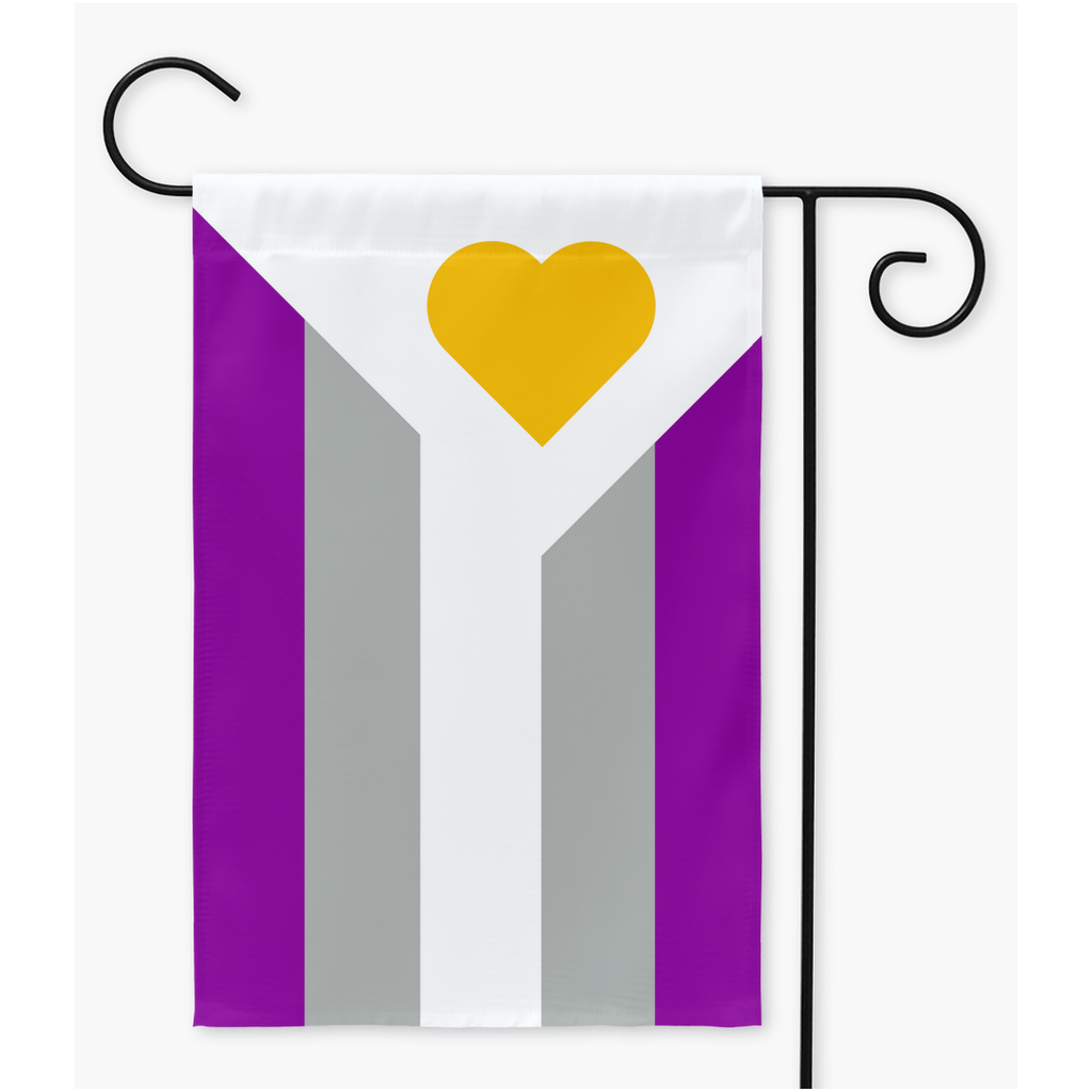 Polyamory Pride - V6 - Greysexual Yard and Garden Flags | Single Or Double-Sided | 2 Sizes