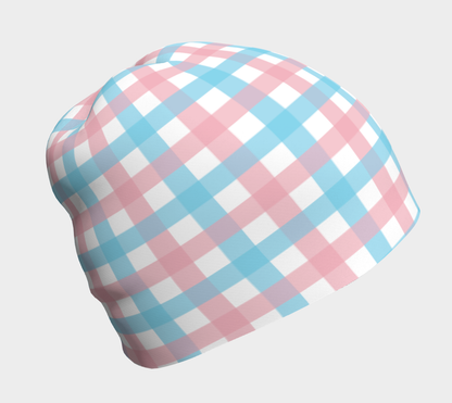 Transgender Gingham Plaid Beanie