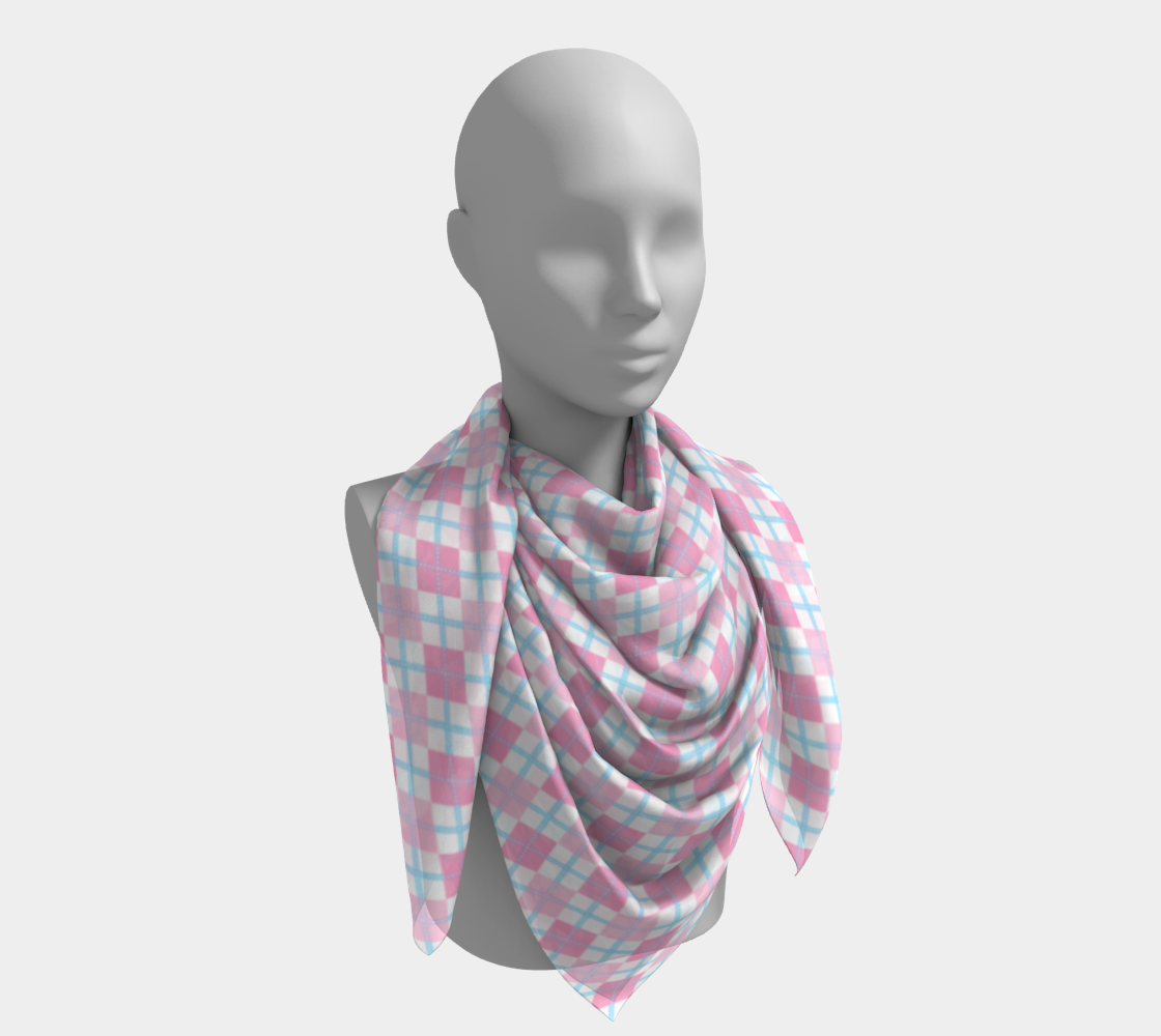 Transfeminine Argyle  Square Scarf